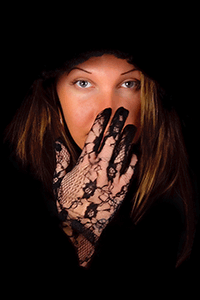 Model on Black Background 1