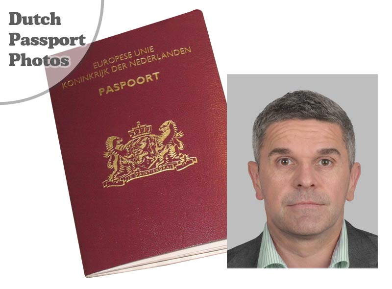 Dutch passport and visa photo