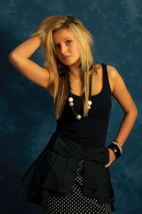 Model on Blue Background 1