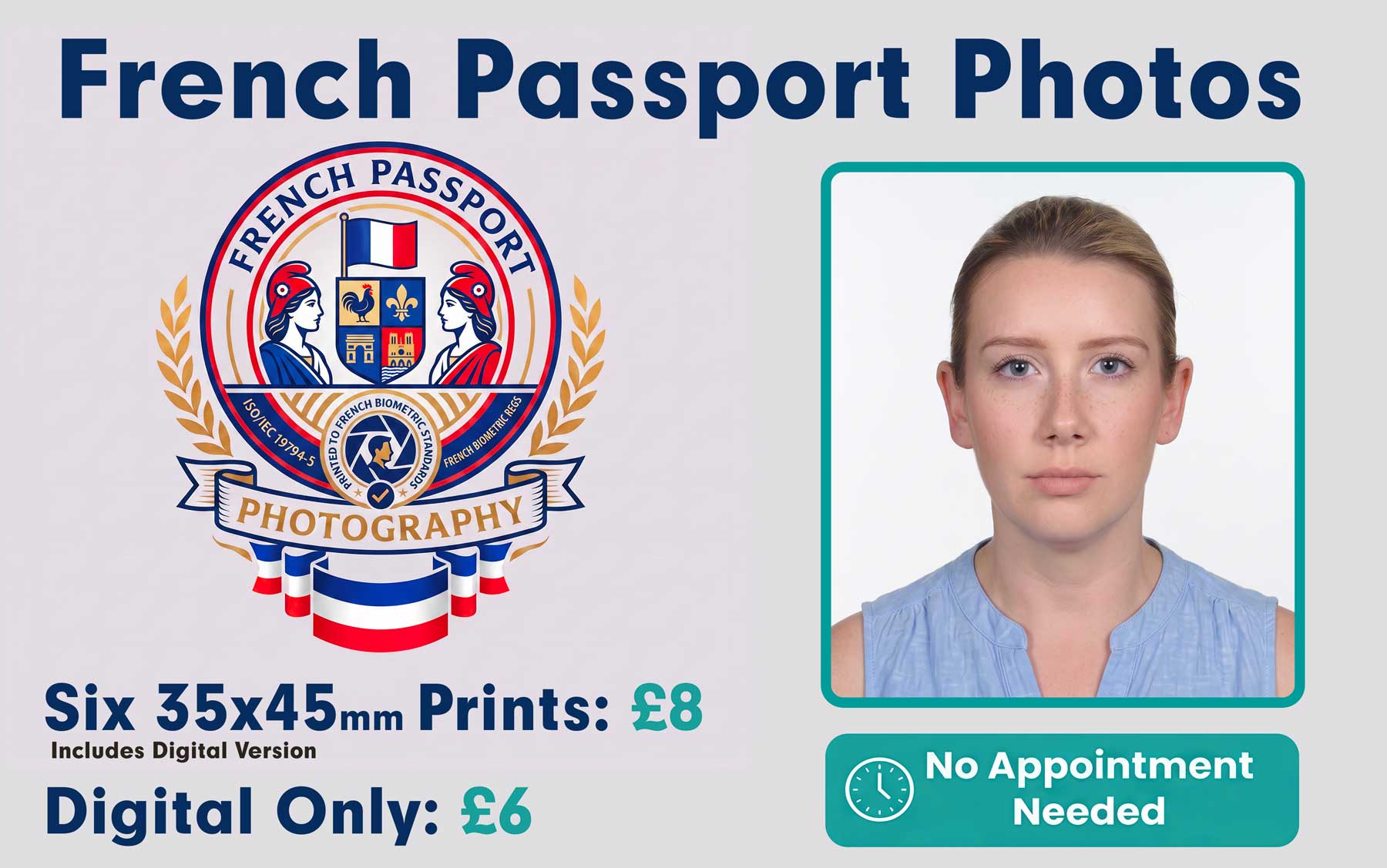 French passport and visa photo serivce