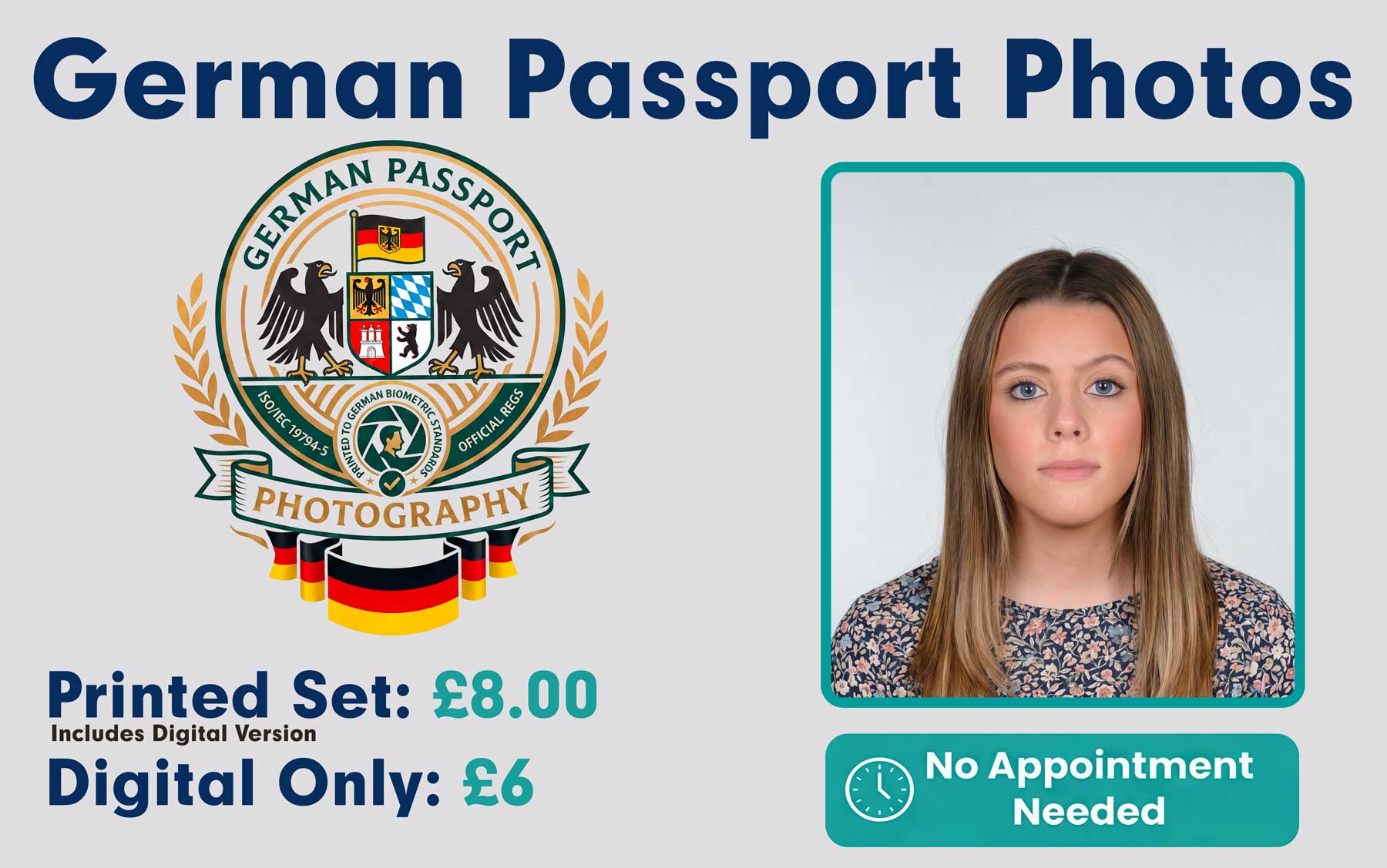 German passport and visa photo serivce