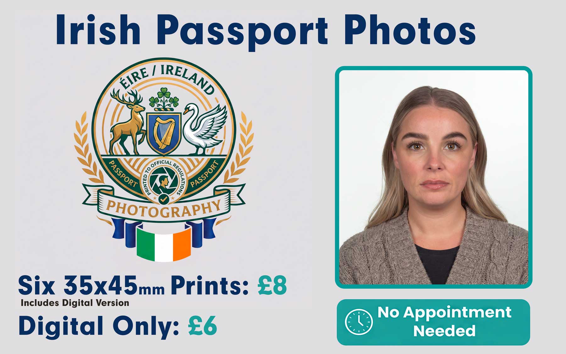 Irish passport and visa photo serivce