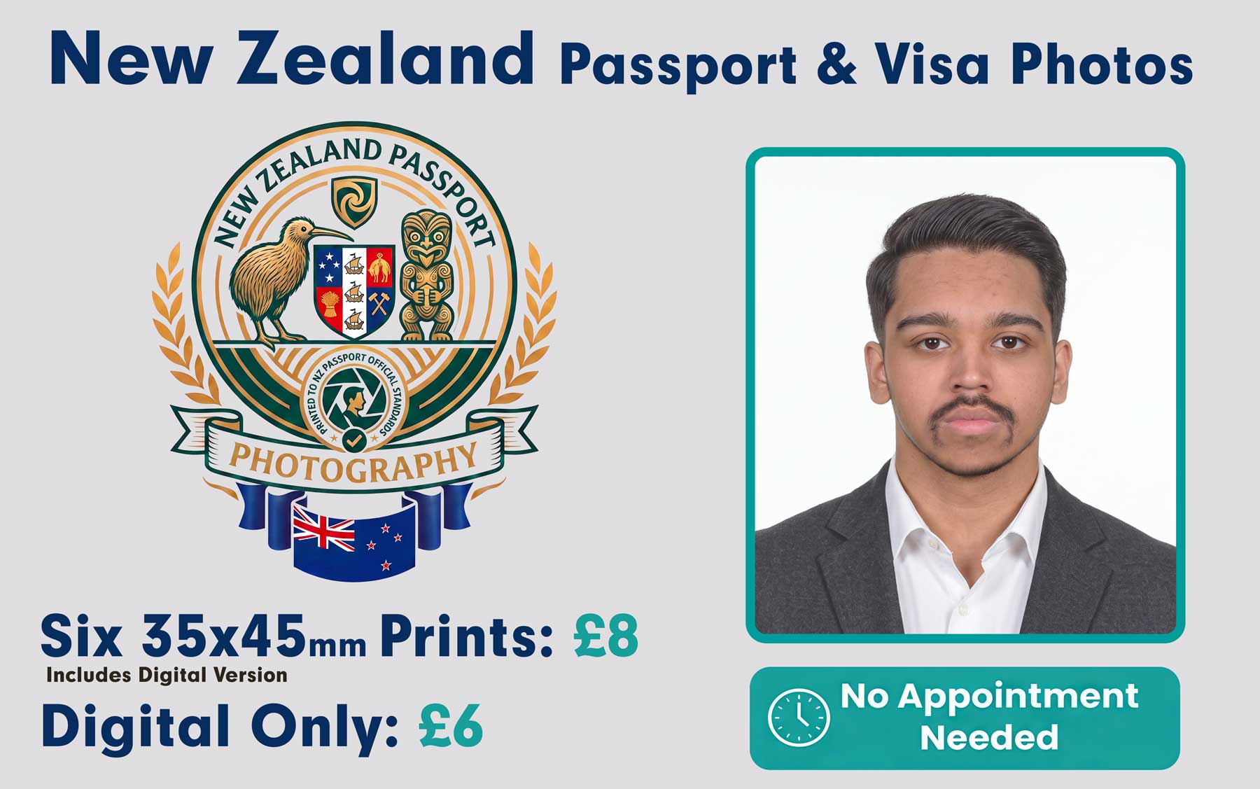 New Zealand passport and visa photo serivce