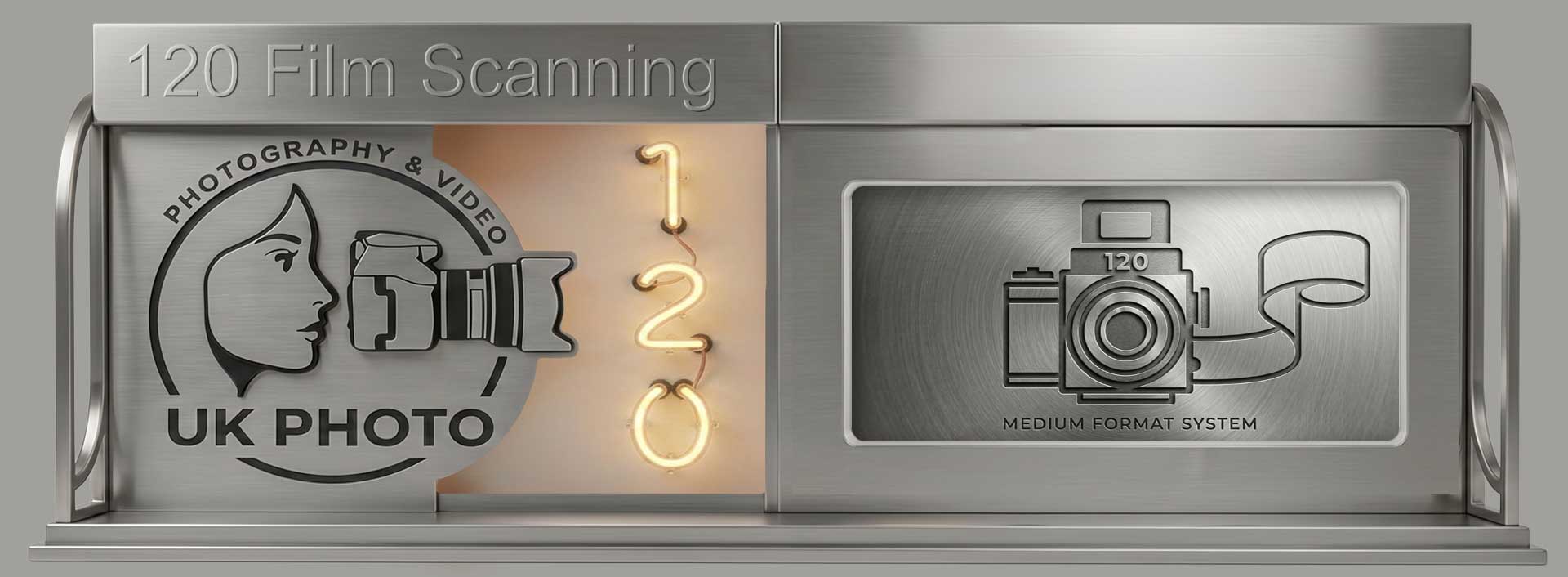 Medium format film scanning banner