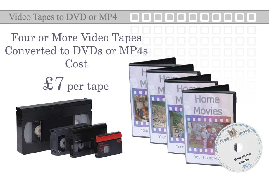 Four Tapes or More £7 Each